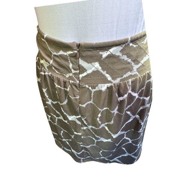 Banana Republic Womens Geometric Print Beige & White Skirt With Side Pockets - Picture 3 of 7